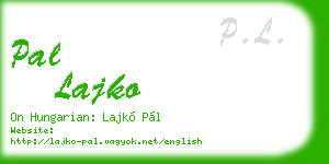pal lajko business card