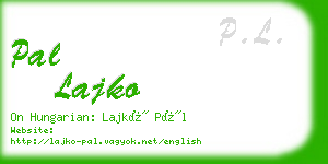 pal lajko business card